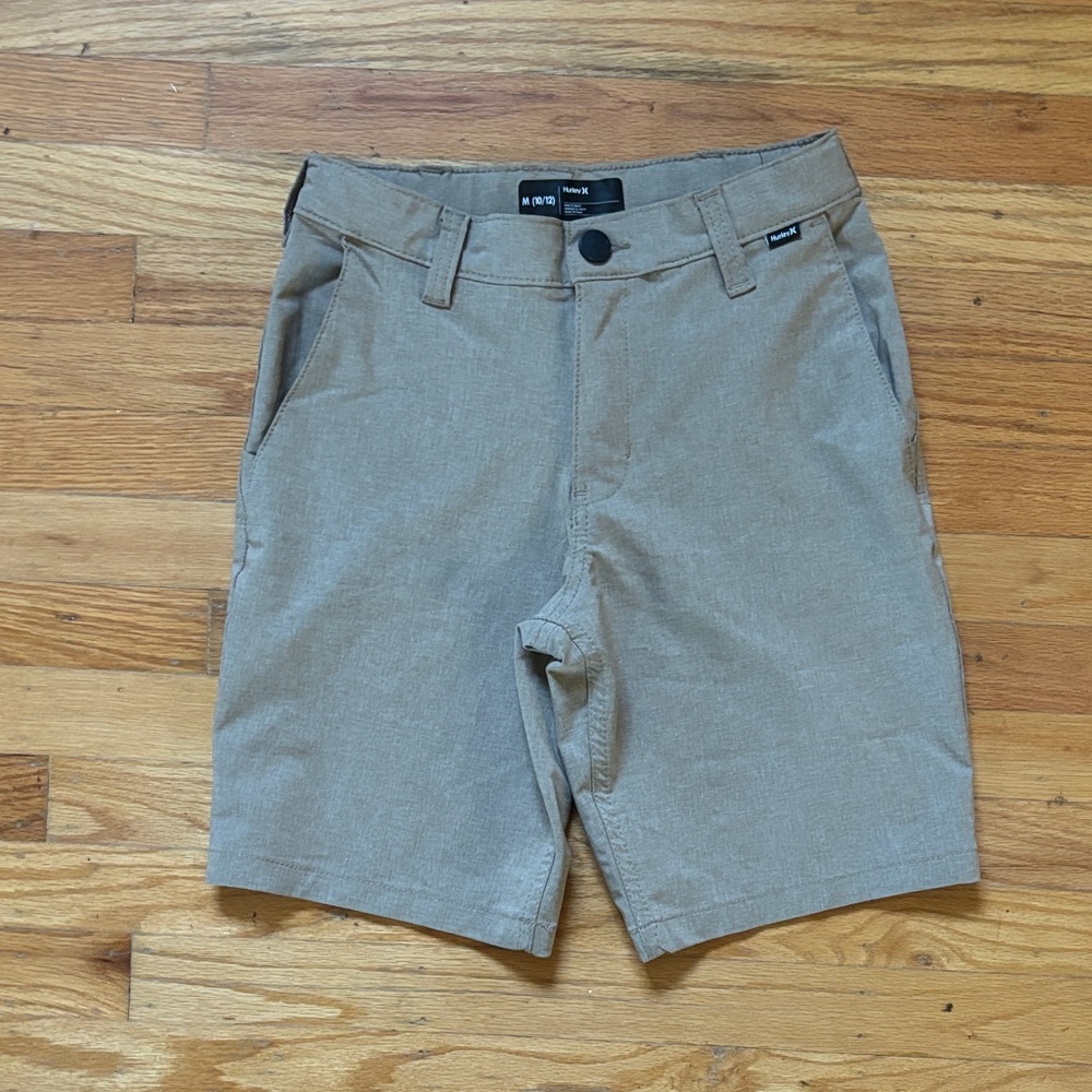 Hurley Boys Tan Flat-Front Shorts